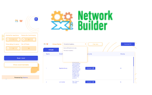 Xooma Intelligence Network Builder  from Chrome web store to be run with OffiDocs Chromium online