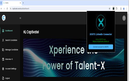 XOOTS Linkedin Connector  from Chrome web store to be run with OffiDocs Chromium online