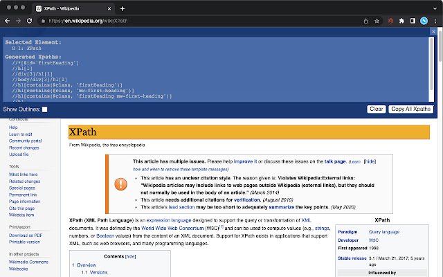 Générateur XPathMax XPath de la boutique en ligne Chrome à exécuter avec OffiDocs Chromium en ligne