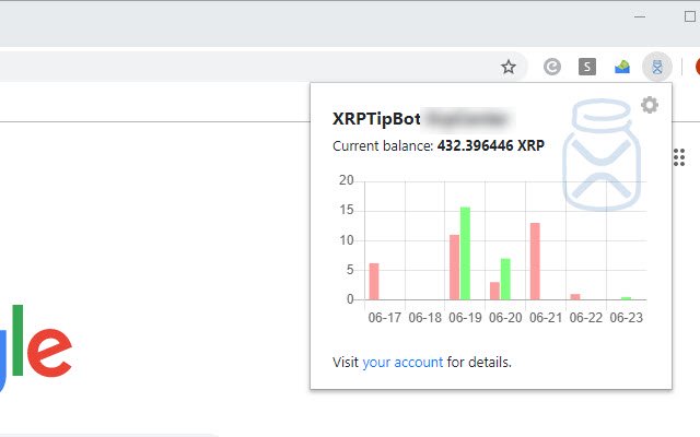 Chrome web mağazasından XRPTipBot BalanceView, OffiDocs Chromium çevrimiçi ile çalıştırılacak