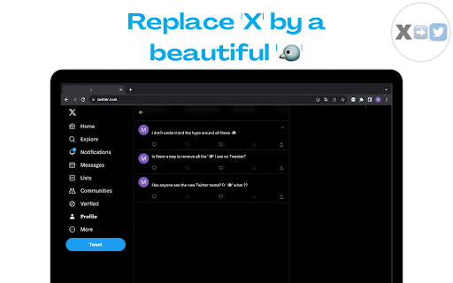 X to Tweet  from Chrome web store to be run with OffiDocs Chromium online