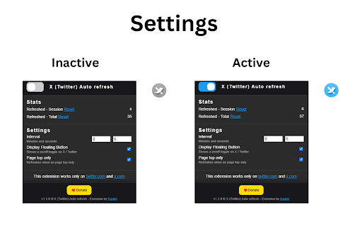 X (Twitter) Auto Refresher  from Chrome web store to be run with OffiDocs Chromium online