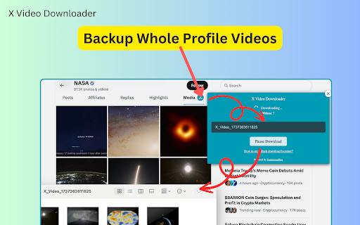 X Video Downloader Twitter Video Downloader  from Chrome web store to be run with OffiDocs Chromium online