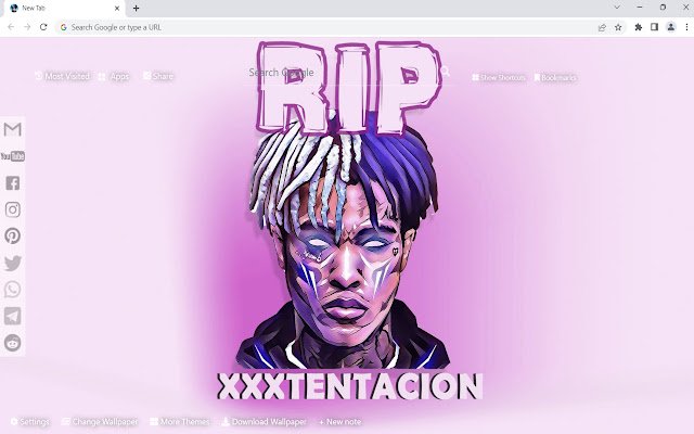 XXXTentacion Wallpaper  from Chrome web store to be run with OffiDocs Chromium online
