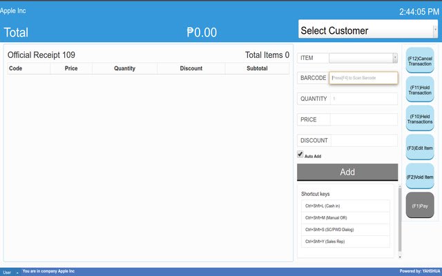 Yahshua POS System  from Chrome web store to be run with OffiDocs Chromium online
