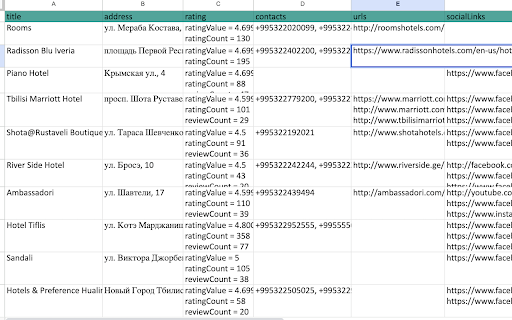 Ya Maps Parser — парсер контактов с Яндекс Карт  from Chrome web store to be run with OffiDocs Chromium online