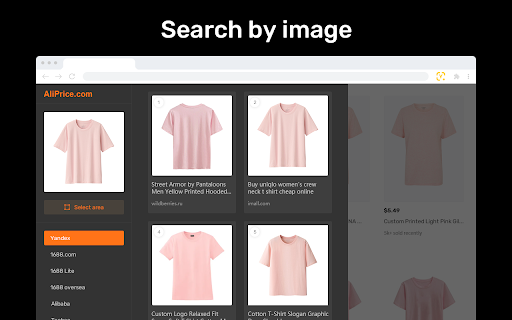 Yandex search by image  from Chrome web store to be run with OffiDocs Chromium online