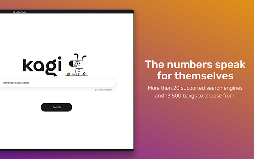Yang! Yet Another Bangs anywhere extension  from Chrome web store to be run with OffiDocs Chromium online