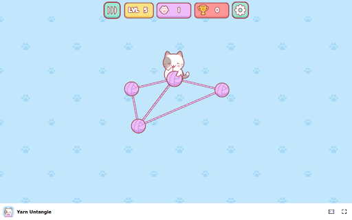 Yarn Untangle Game Untangle yarn with the help of your kittens!  from Chrome web store to be run with OffiDocs Chromium online