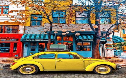 Yellow car wallpaper  from Chrome web store to be run with OffiDocs Chromium online