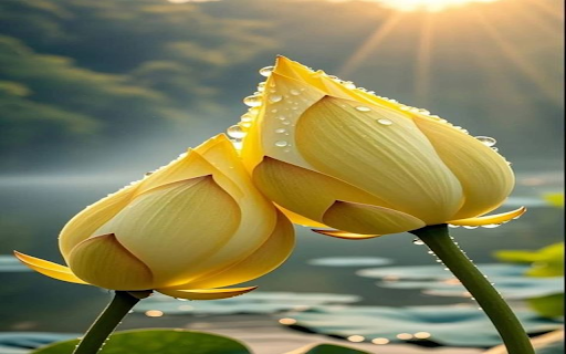 Yellow lotus bud wallpaper  from Chrome web store to be run with OffiDocs Chromium online