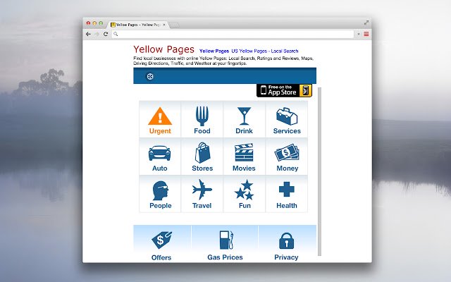 Yellow Pages  from Chrome web store to be run with OffiDocs Chromium online