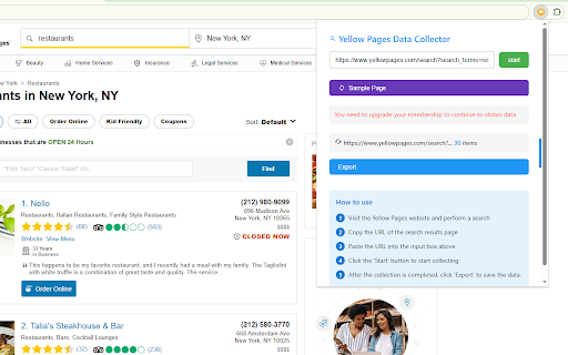 Yellow Pages crawler  from Chrome web store to be run with OffiDocs Chromium online Yellow Pages crawler  from Chrome web store to be run with OffiDocs Chromium online