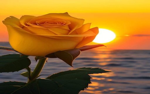 来自 Chrome 网上应用商店的日落黄玫瑰壁纸，可与 OffiDocs Chromium 在线版配合使用