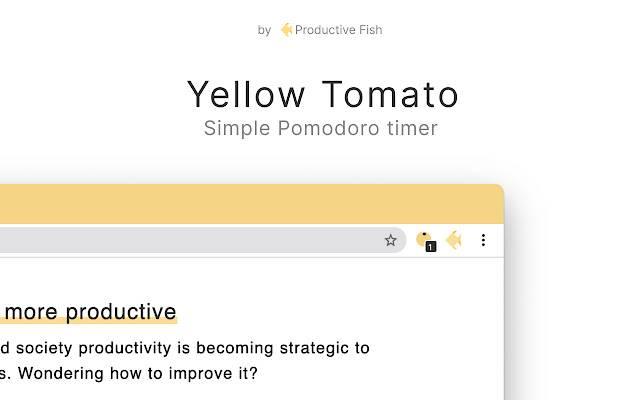 Yellow Tomato – Einfacher Pomodoro-Timer aus dem Chrome-Webshop, der mit OffiDocs Chromium online ausgeführt werden soll