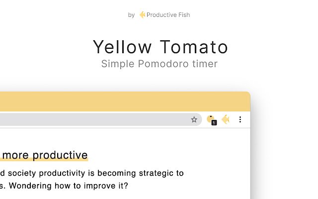 Yellow Tomato — простий таймер Pomodoro з веб-магазину Chrome, який можна запускати за допомогою OffiDocs Chromium онлайн