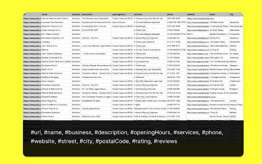 Yell Scraper Extract UK Business Leads  from Chrome web store to be run with OffiDocs Chromium online