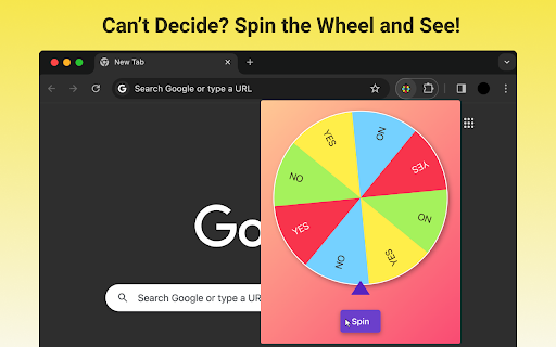 Yes or No Wheel  from Chrome web store to be run with OffiDocs Chromium online