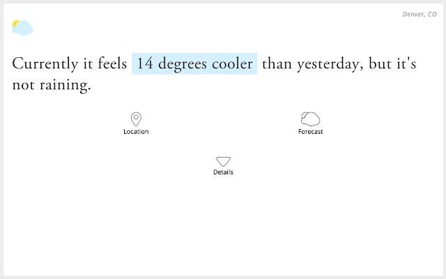 Yesterdays Weather  from Chrome web store to be run with OffiDocs Chromium online