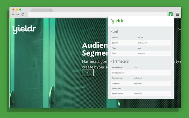 Chrome ウェブストアの Yieldr Pixel Inspector を OffiDocs Chromium オンラインで実行