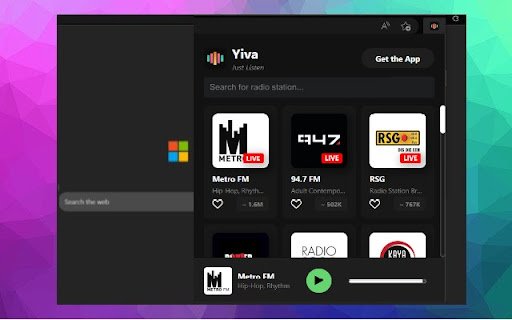 Yiva Radio Player  from Chrome web store to be run with OffiDocs Chromium online