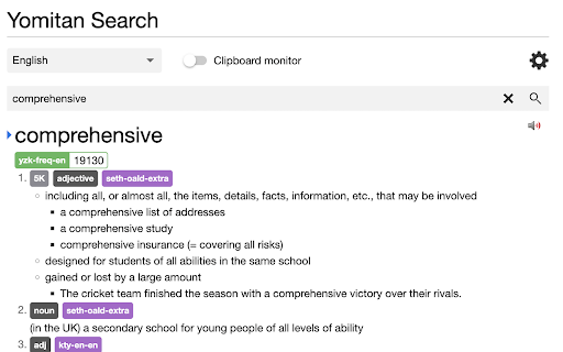 Yomitan Popup Dictionary  from Chrome web store to be run with OffiDocs Chromium online
