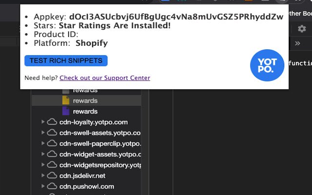 Herramienta de soporte Yotpo de Chrome web store para ejecutarse con OffiDocs Chromium en línea