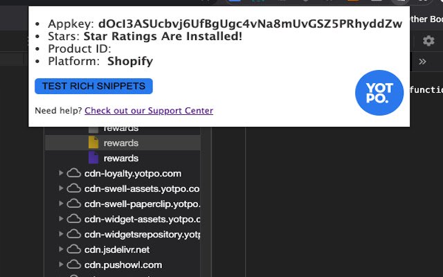 כלי התמיכה Yotpo מחנות האינטרנט של Chrome שיופעל עם OffiDocs Chromium באינטרנט