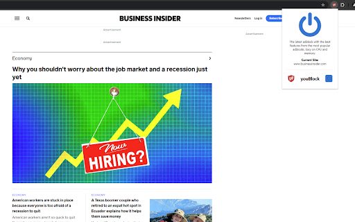 youBlock uBlock Alternative  from Chrome web store to be run with OffiDocs Chromium online