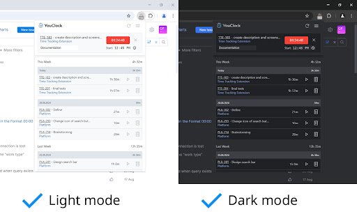 YouClock Time Tracker for YouTrack  from Chrome web store to be run with OffiDocs Chromium online