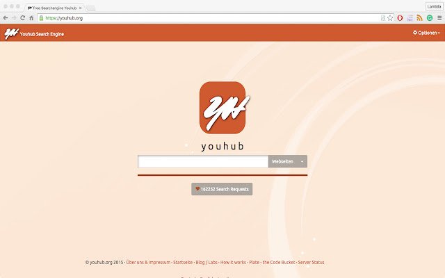 Youhub-Suche aus dem Chrome-Webshop zur Ausführung mit OffiDocs Chromium online
