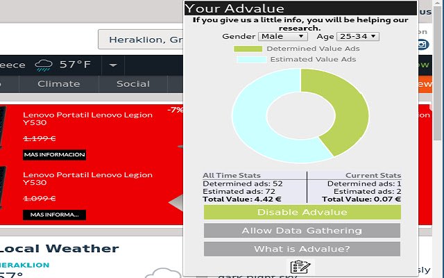 YourAdvalue จาก Chrome เว็บสโตร์ที่จะเรียกใช้ด้วย OffiDocs Chromium ทางออนไลน์