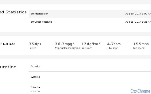 yourAudi Extended Tracker จาก Chrome เว็บสโตร์เพื่อใช้งานกับ OffiDocs Chromium ออนไลน์