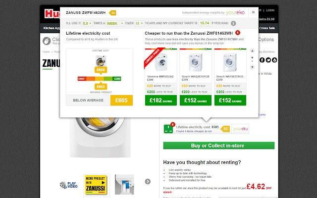 Youreko Energy Savings Tool aus dem Chrome Web Store zur Ausführung mit OffiDocs Chromium online