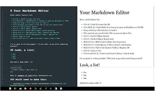 ویرایشگر Markdown شما از فروشگاه وب Chrome برای اجرای آنلاین با OffiDocs Chromium