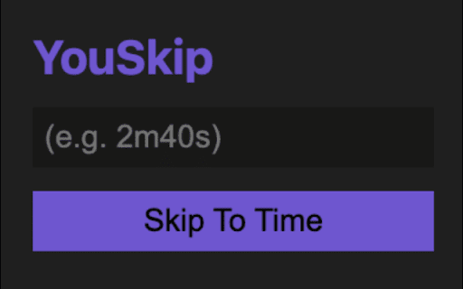 YouSkip  from Chrome web store to be run with OffiDocs Chromium online