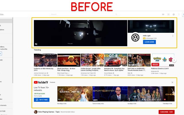 Youtube Ad Hider uit de Chrome-webwinkel om te worden uitgevoerd met OffiDocs Chromium online