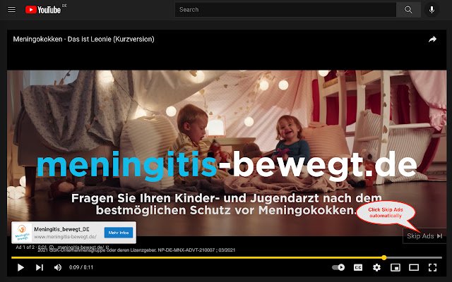 YouTube Ads Helper  from Chrome web store to be run with OffiDocs Chromium online