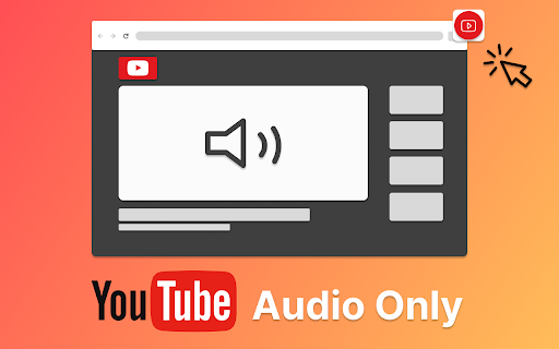 YouTube Audio Only  from Chrome web store to be run with OffiDocs Chromium online
