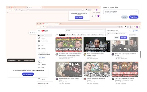 YouTube Auto Hover  from Chrome web store to be run with OffiDocs Chromium online