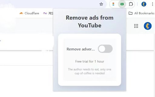 YouTube™ automatically removes ads  from Chrome web store to be run with OffiDocs Chromium online