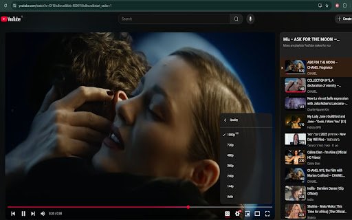 YouTube Auto Max Quality  from Chrome web store to be run with OffiDocs Chromium online