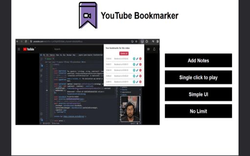 Youtube Bookmarker  from Chrome web store to be run with OffiDocs Chromium online