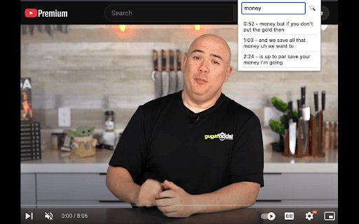 YouTube Caption Search  from Chrome web store to be run with OffiDocs Chromium online