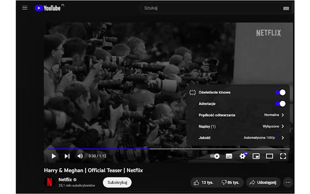 Youtube Colorful Scheme  from Chrome web store to be run with OffiDocs Chromium online