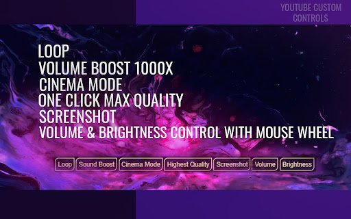 YouTube Custom Controls  from Chrome web store to be run with OffiDocs Chromium online