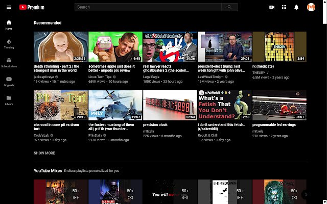 Chrome ウェブストアの MidSpike.Com による YouTube Dark を OffiDocs Chromium オンラインで実行
