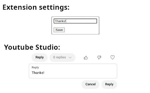 YouTube Default Predefined Comment Replies Templates  from Chrome web store to be run with OffiDocs Chromium online