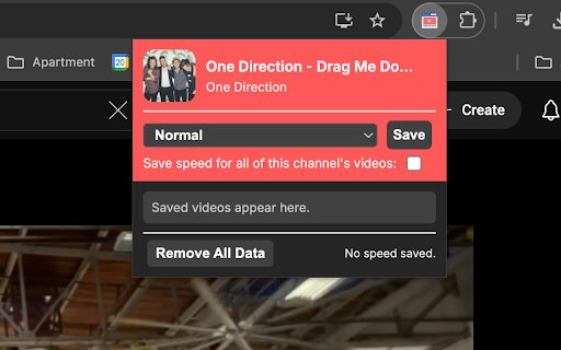 Youtube Default Video Speed  from Chrome web store to be run with OffiDocs Chromium online