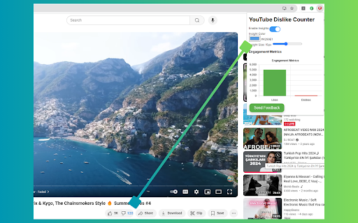 YouTube Dislike Counter Restore Dislike Counts  from Chrome web store to be run with OffiDocs Chromium online